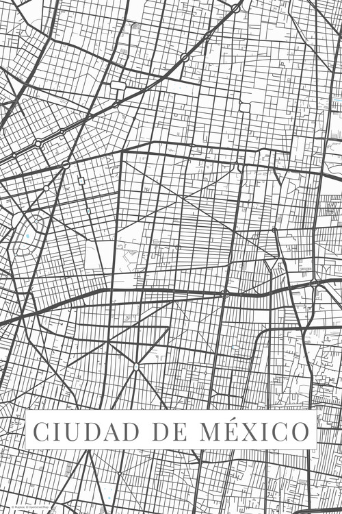 Poster Ciudad de México white