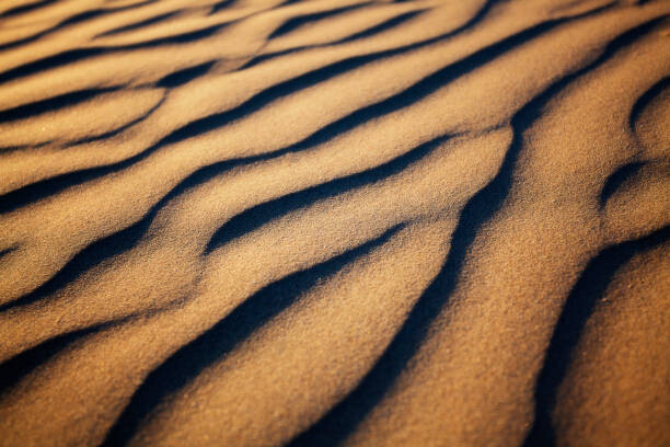 Poster Close up of corrugated sand patterns