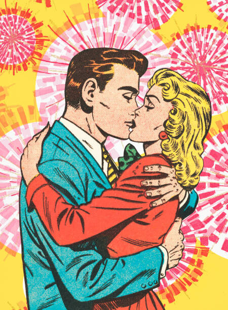 Poster Couple Kissing