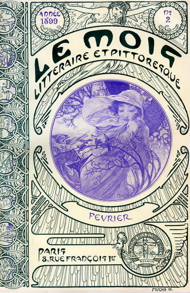 Poster Cover of the magazine Le Month litteraire et picturesque