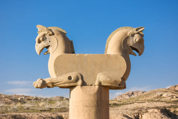 Poster Double-headed Griffin capital  in Persepolis,