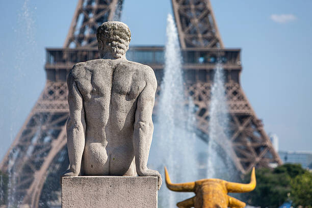 Poster Eiffel Tower from Trocadero in Paris, France