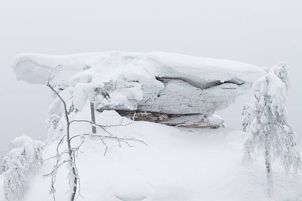 Poster flat top of rock in winter