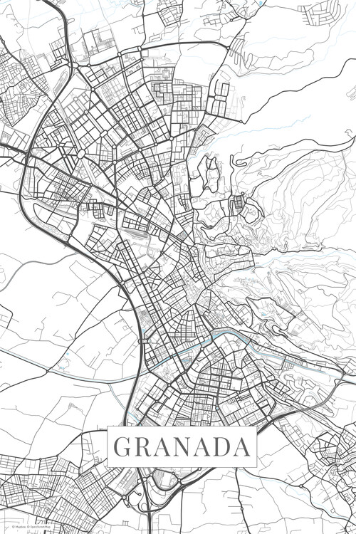 Poster Granada white
