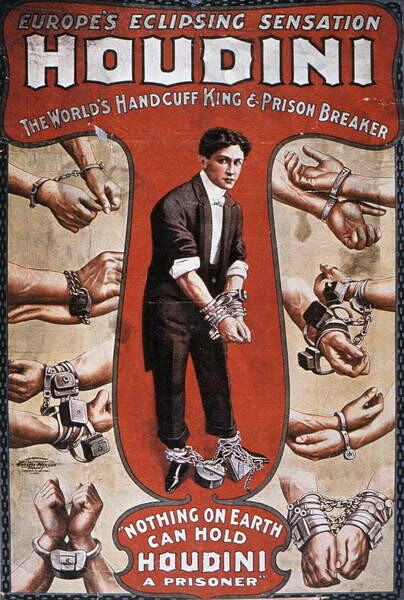 Poster Houdini performance, 1906