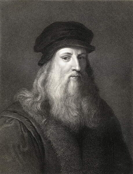 Poster Leonardo da Vinci  engraving)