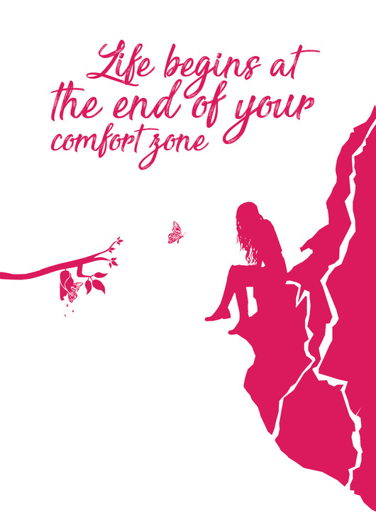 Poster Life begins - Pink