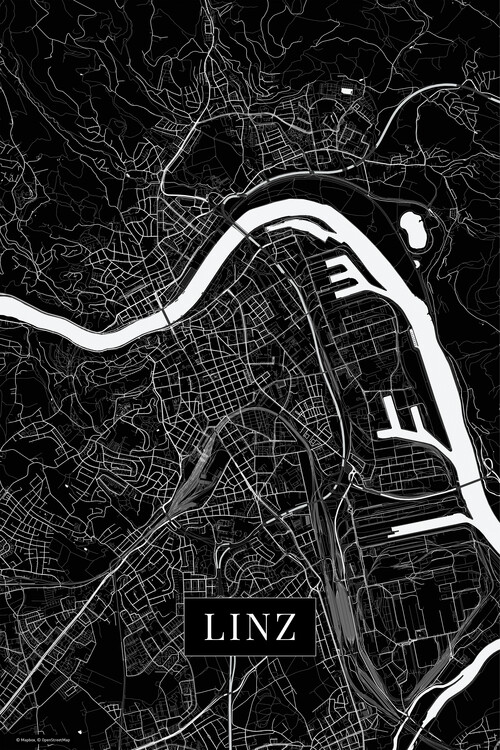 Poster Linz black