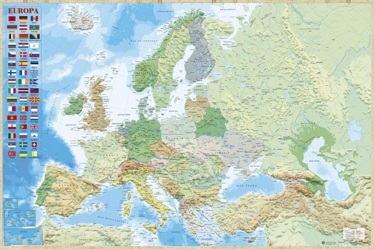 Poster Map of Europe -  Political
