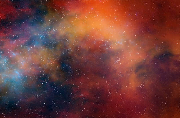 Poster Planets and galaxy, science fiction wallpaper.