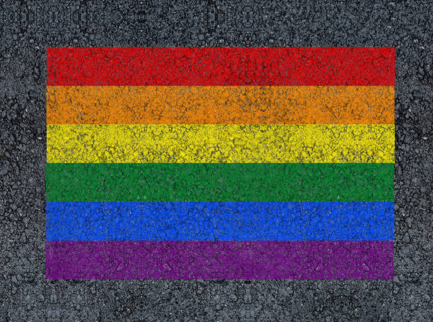 Poster Rainbow drawn LGBT pride flag