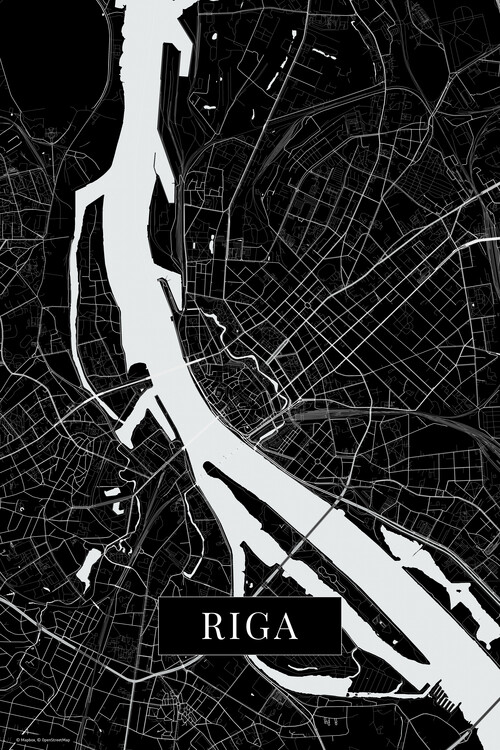 Poster Riga black