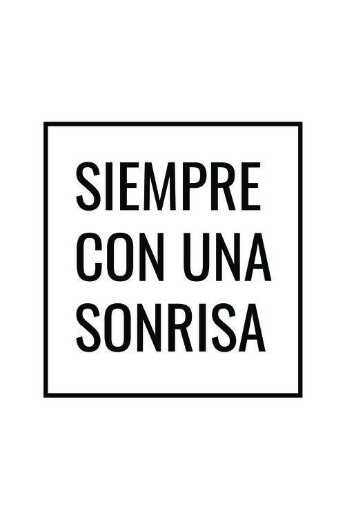 Poster Siempre con una sonrisa