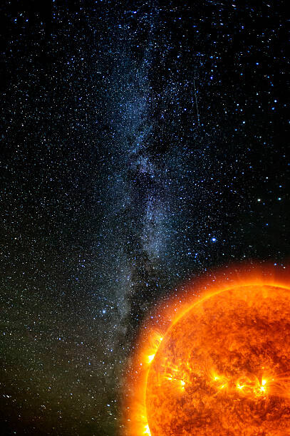 Poster Solar flares on the Sun and The Milky Way