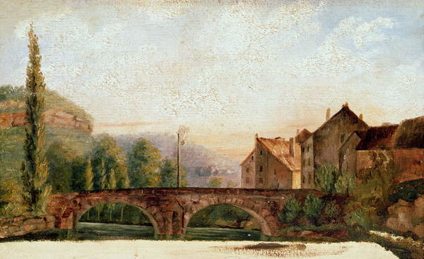 Poster The Pont de Nahin at Ornans, c.1837