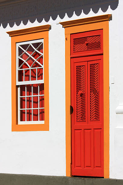 Poster Typical colonial house in Paraty