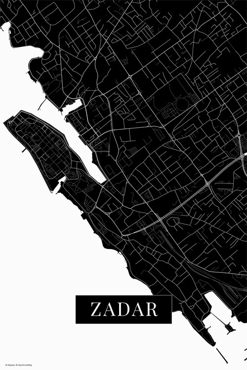 Poster Zadar black