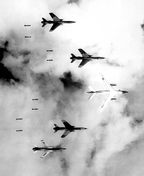 Poster A B-66 Destroyer and F-105 Thunderchief