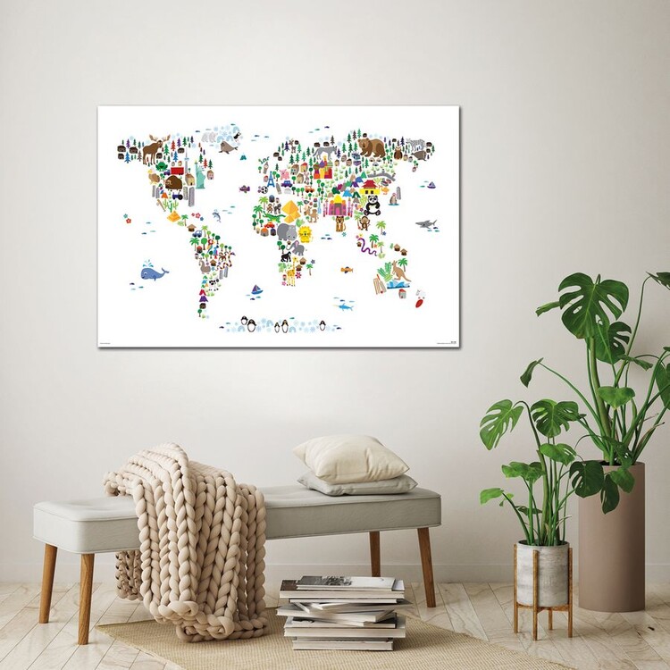 Poster Animal map of the World