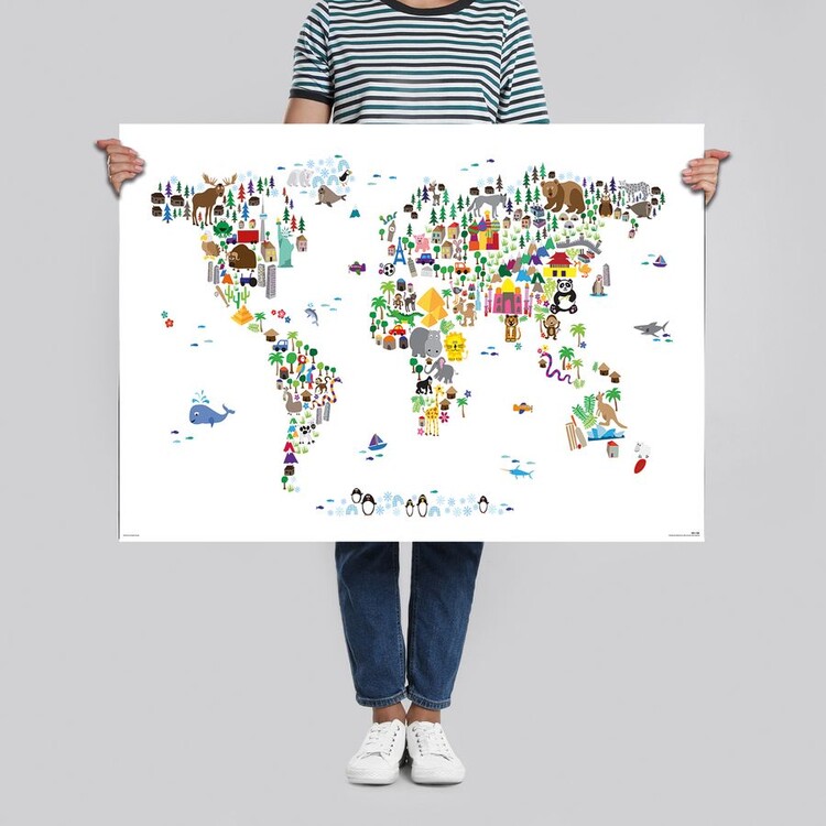 Poster Animal map of the World