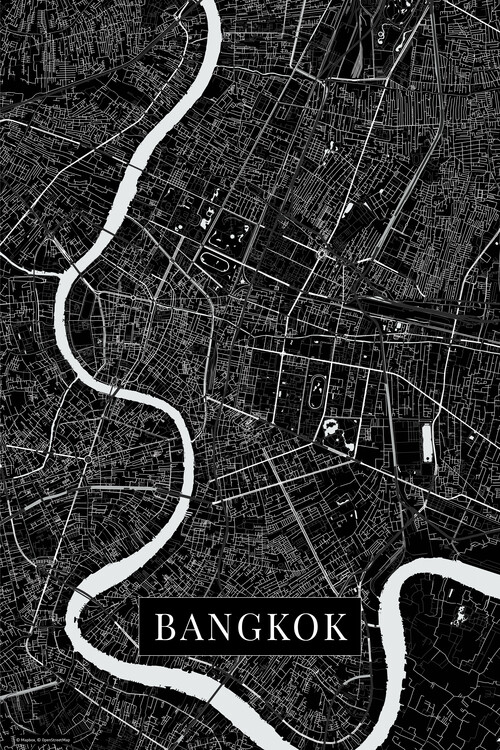 Poster Bangkok black