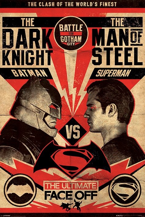 Poster Batman v Superman: Dawn of Justice - Fight Poster | Wall Art, Gifts  & Merchandise 