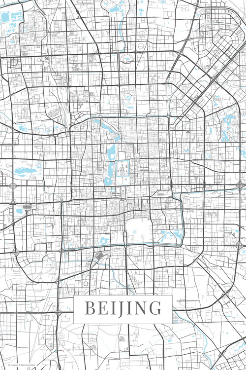 Poster Beijing white