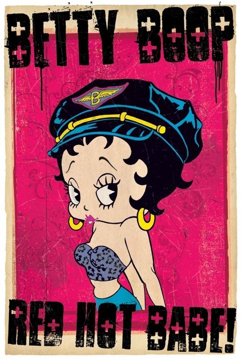 Poster BETTY BOOP – red hot babe | Wall Art, Gifts & Merchandise 