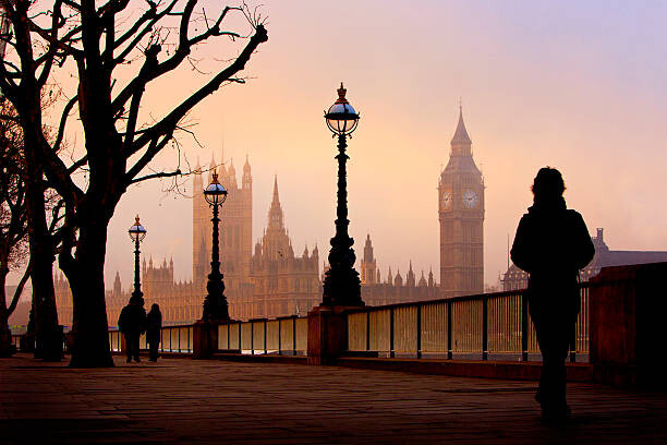 Poster Big Ben and Houses Of Parliament on foggy morning