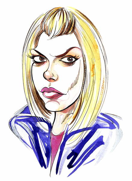 Poster Billie Piper as Doctor Who's assistant Rose Tyler in BBC series