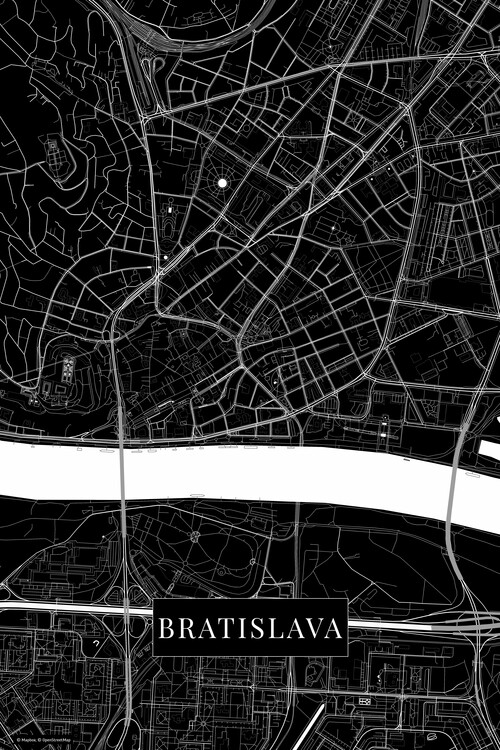 Poster Bratislava black