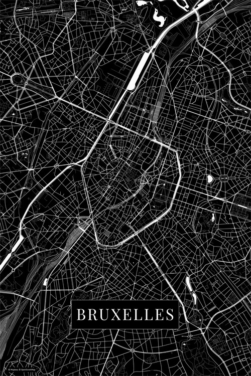 Poster Bruxelles black