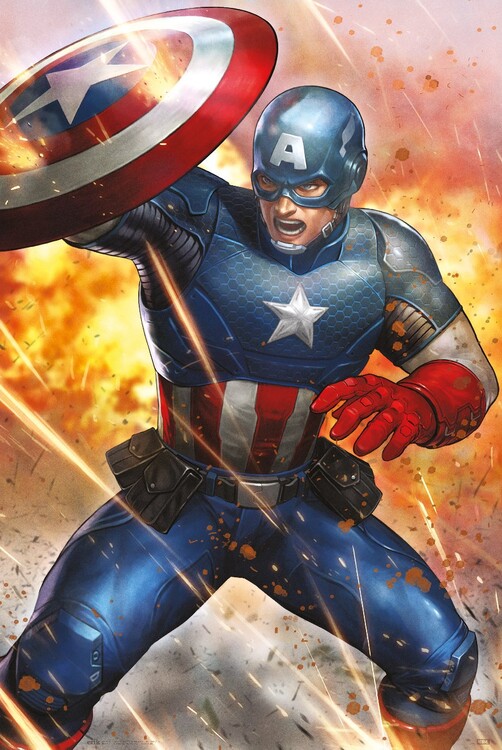 Poster Captain America - Under Fire