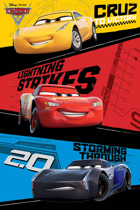 Poster Cars 3 - McQueen Race | Wall Art, Gifts & Merchandise 