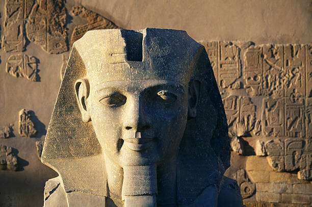 Poster Colossal Head of Ramesses at Temple of Luxor