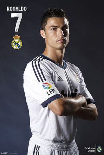 Poster Quadro Cristiano Ronaldo Real Madrid N7 Em Europosterspt