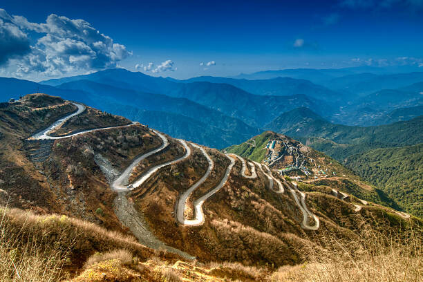Poster Curvy roads , Silk trading route