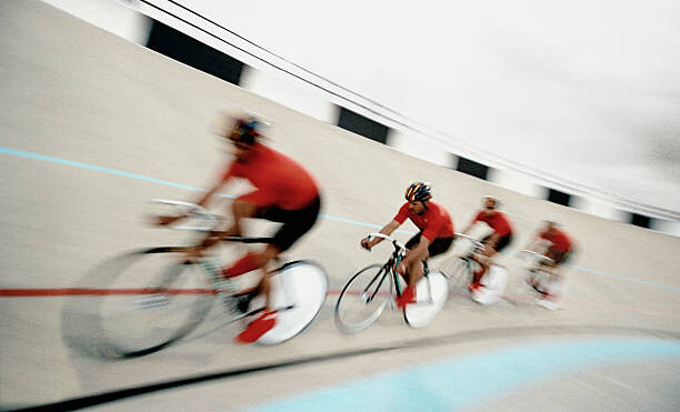 Poster Cyclists on Velodrome