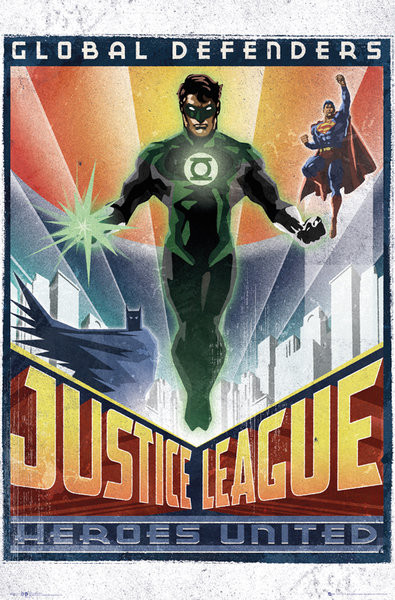 Dc Comics Green Lantern Art Deco Poster Sold At Abposters Com