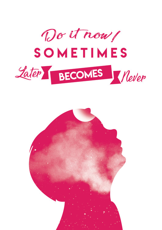 Poster Do it now - Pink
