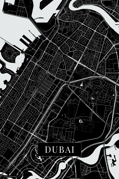 Poster Dubai black