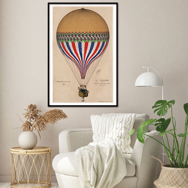 Poster E. Hamelin - Heißluftballon Le Tricolore