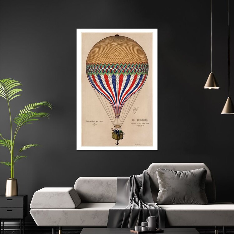 Poster E. Hamelin - Heißluftballon Le Tricolore