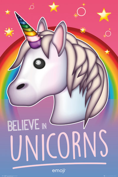 Emoji Believe In Unicorns Poster Sold At Ukposters