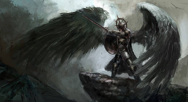 Poster fallen angel, fotokostic | Wall Art | 3+1 FREE | Europosters