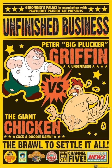 Poster FAMILY GUY - chicken fight