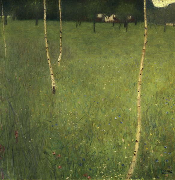Poster Farmhouse with Birch Trees, 1900