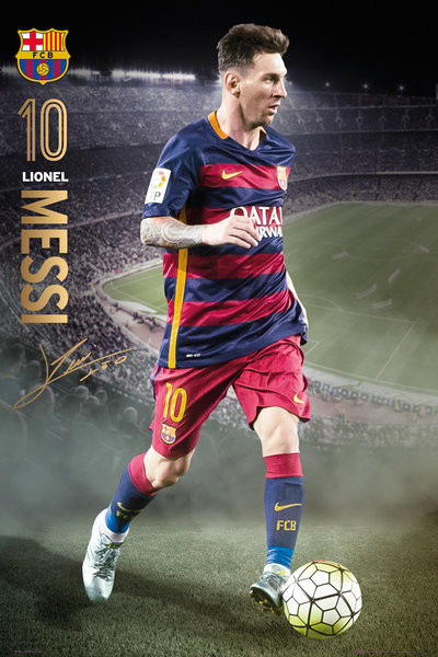 Poster FC Barcelona - Messi Action 15/16 | Wall Art, Gifts & Merchandise |  Europosters