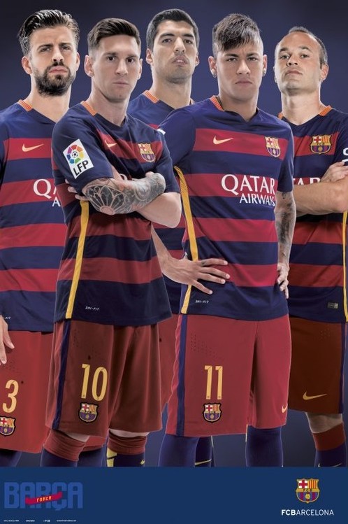 Poster FC Barcelona - Varios jugadores 2015/2016 | Wall Art, Gifts ...