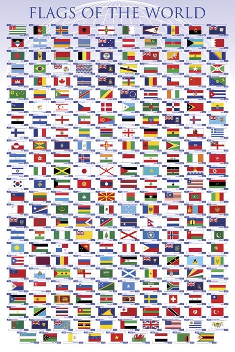 Wall Mural Drapeaux du Monde/Flags of the World